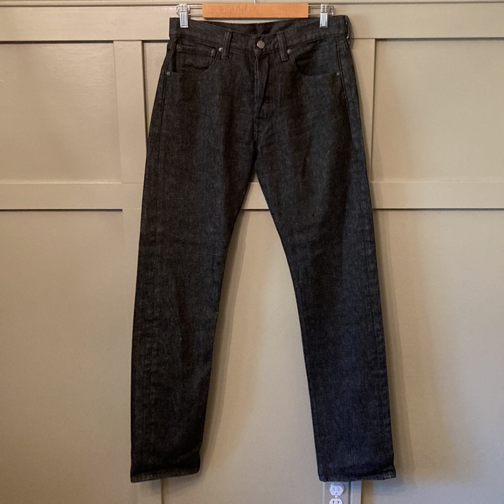 Levi's 501 Original Straight Leg Black Wash Jeans 100% Cotton Button Fly